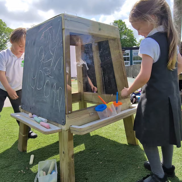 Group Art Easel - Outdoor 4‑Sided Creative Station, Learning SPACE