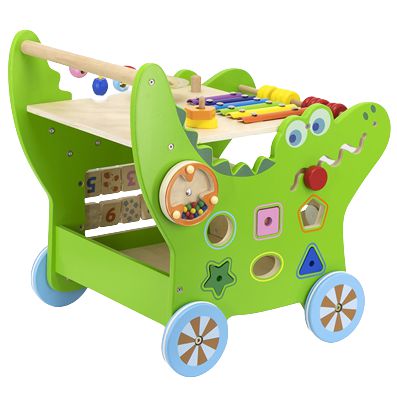 Crocodile Activity Walker-Additional Need, Baby Walker, Cerebral Palsy, Fine Motor Skills, Gifts For 1 Year Olds, Gross Motor and Balance Skills, Helps With, Strength & Co-Ordination, Viga Activity Wall Panel-Learning SPACE