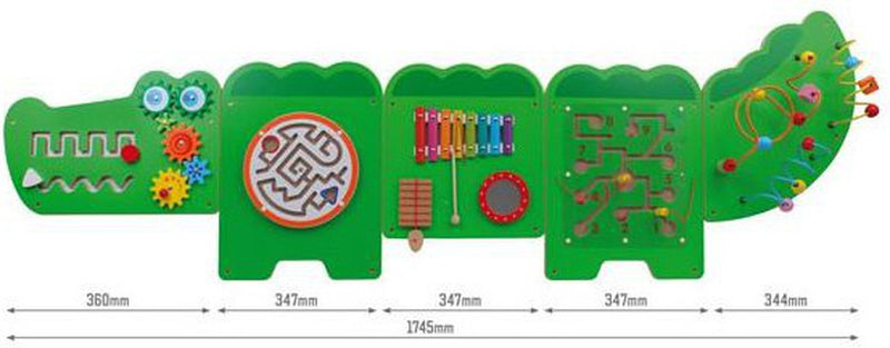 Crocodile Activity Wall Panel Toy, Musical Toys Learning SPACE