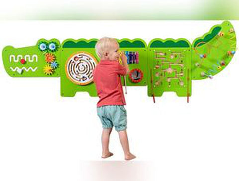 Crocodile Activity Wall Panel Toy-Musical Toys-Additional Need, Best Seller, Down Syndrome, Fine Motor Skills, Gross Motor and Balance Skills, Helps With, Lacing, Maths, Neuro Diversity, Primary Maths, Sensory Wall Panels & Accessories, Shape & Space & Measure, Sound, Stock, Strength & Co-Ordination, Tactile Toys & Books, Tracking & Bead Frames, Viga Activity Wall Panel-Learning SPACE