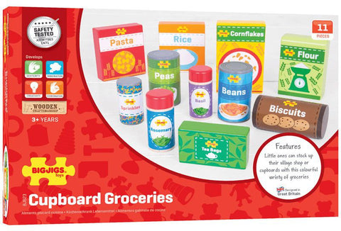 Cupboard Groceries - PlayFood-Bigjigs Toys,Calmer Classrooms,Feeding Skills,Gifts For 2-3 Years Old,Imaginative Play,Kitchens & Shops & School,Life Skills,Play Food,Play Kitchen Accessories,SCOTEXCEL,Stock,Wooden Toys-Learning SPACE