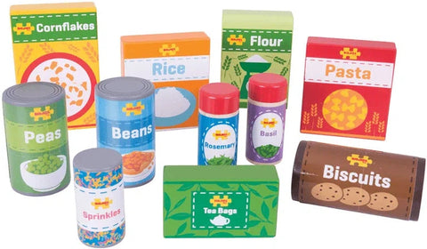 Cupboard Groceries - PlayFood-Bigjigs Toys,Calmer Classrooms,Feeding Skills,Gifts For 2-3 Years Old,Imaginative Play,Kitchens & Shops & School,Life Skills,Play Food,Play Kitchen Accessories,SCOTEXCEL,Stock,Wooden Toys-Learning SPACE
