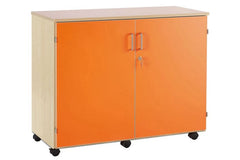 Cupboard with 2 Adjustable Shelves - Bubble Gum Range-Cupboards, Cupboards With Doors, Wellbeing Furniture-Tangerine-Learning SPACE