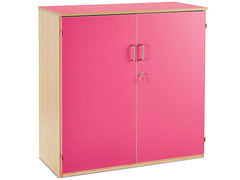 Cupboard with Doors - Bubble Gum Range-Cupboards & Cabinets-Cupboards, Cupboards With Doors, Wellbeing Furniture-Pink-Learning SPACE