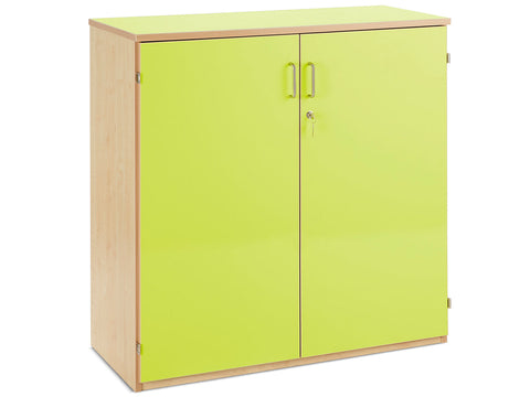 Cupboard with Doors - Bubble Gum Range-Cupboards & Cabinets-Cupboards, Cupboards With Doors, Wellbeing Furniture-Lime-Learning SPACE