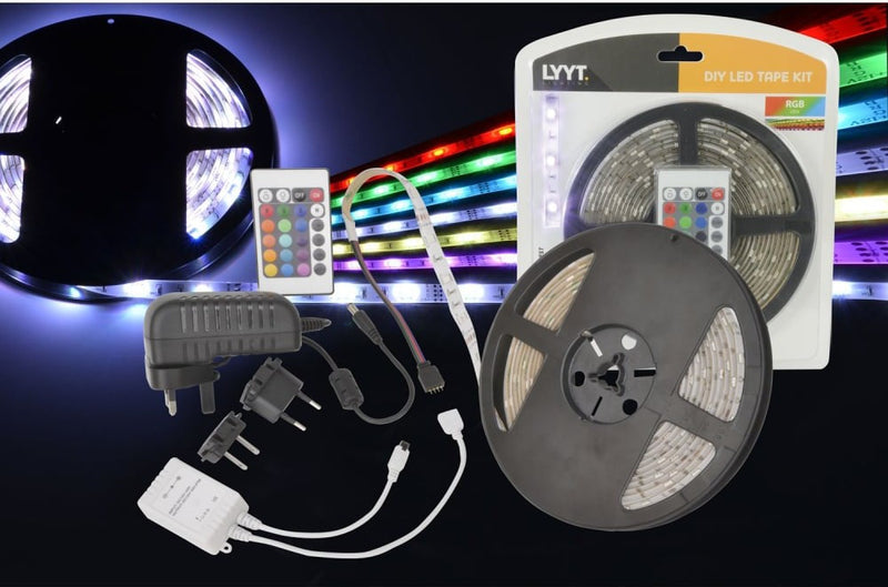 DIY LED Tape - 5m Multi Coloured Lighting, Learning SPACE