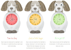 Davy The Dog - Sleep Trainer, Nightlight, Alarm Clock - Pink-Autism,Calmer Classrooms,Calming & Anxiety,PSHE,Sleep Issues,Transitions and Routines-Learning SPACE