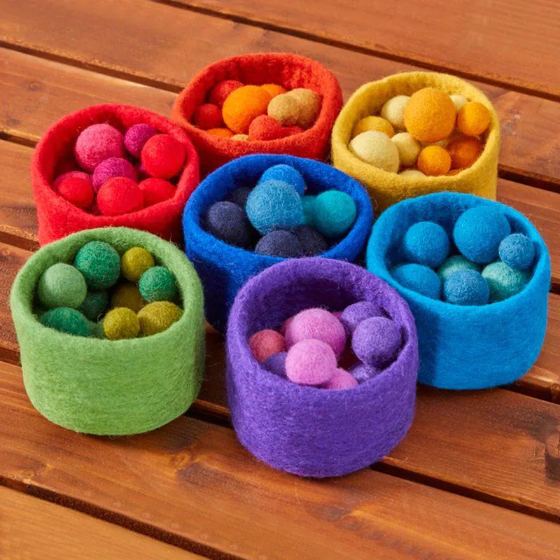 Deep Spot Tray & Felt Rainbow Resources Bundle, Learning SPACE
