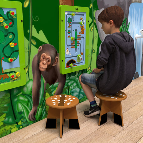 IKC Deer Stool-Children's Wooden Seating, IKC Furniture, IKC Play, Seating, Toddler Seating-Learning SPACE