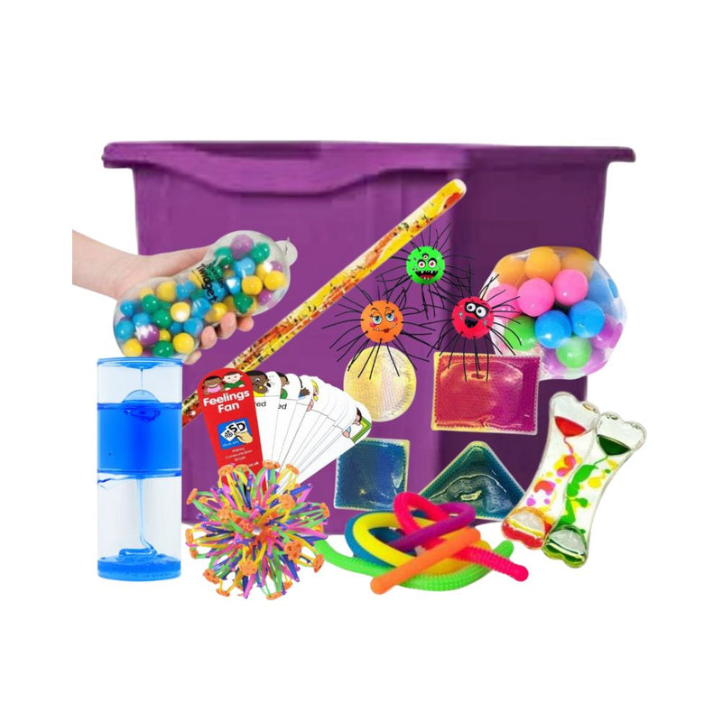 Deluxe Mobile Sensory Storage Unit with Complete Sensory Box Sets, Learning SPACE