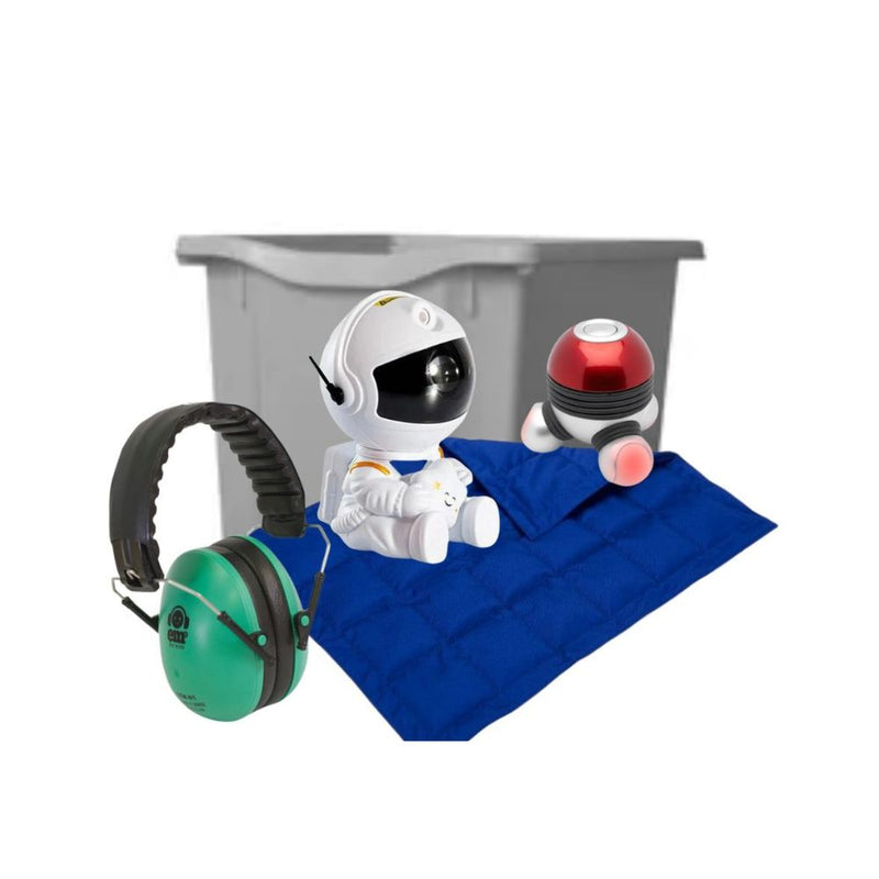 Deluxe Mobile Sensory Storage Unit with Complete Sensory Box Sets, Learning SPACE