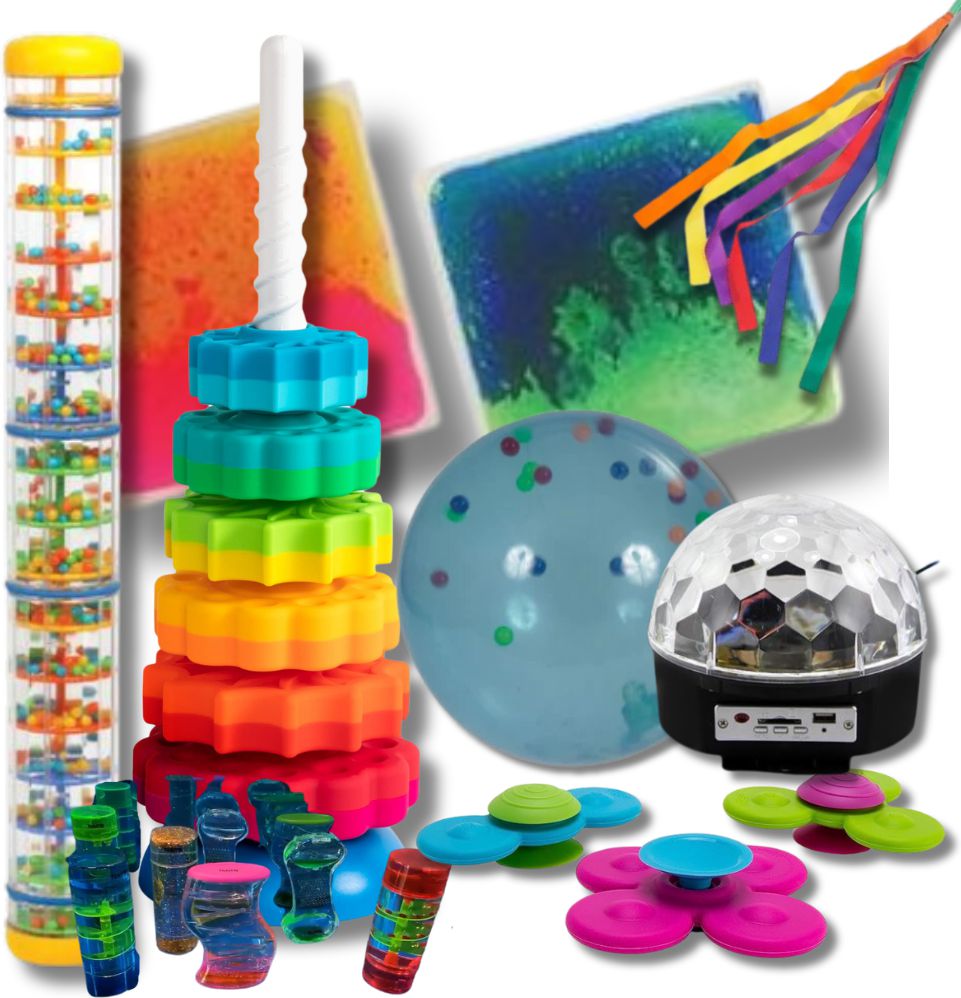 Deluxe Visual Fun Sensory Box-Sensory toy-ADD/ADHD, AllSensory, Calmer Classrooms, Classroom Packs, Helps With, Learning Activity Kits, Neuro Diversity, Sensory, sensory activity, Sensory Boxes, Sensory Processing Disorder, Sensory Seeking, Visual Sensory Toys-Learning SPACE