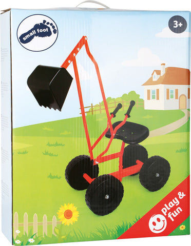 Digger with Wheels-Early Years. Ride On's. Bikes. Trikes, Messy Play, Outdoor Sand & Water Play, Outdoor Sand Pits, Outdoor Toys & Games, Ride On's. Bikes & Trikes, Sand, Sand & Water, Small Foot Wooden Toys, Strength & Co-Ordination-Learning SPACE