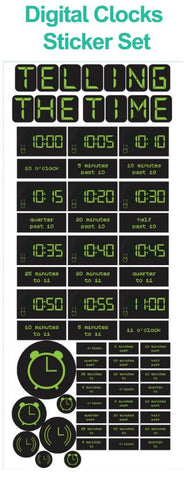 Digital Clock Sticker Set-Furniture, Sticker, Wall & Ceiling Stickers, Willowbrook-Learning SPACE