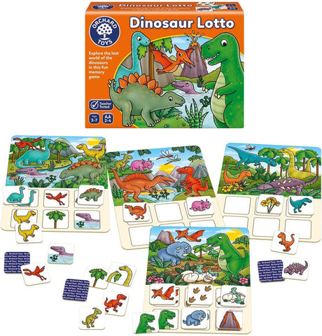 Dinosaur Lotto Game-Dinosaurs. Castles & Pirates,Early years Games & Toys,Early Years Maths,Imaginative Play,Maths,Maths Toys,Memory Pattern & Sequencing,Orchard Toys,Primary Games & Toys,Primary Maths,Stock,Table Top & Family Games-Learning SPACE