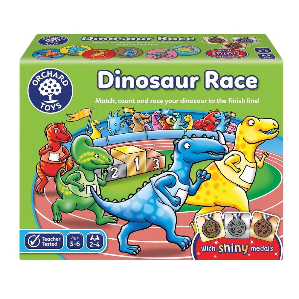 Dinosaur Race Game-Counting Numbers & Colour,Dinosaurs. Castles & Pirates,Early years Games & Toys,Early Years Maths,Games & Toys,Imaginative Play,Maths,Orchard Toys,Primary Games & Toys,Primary Maths-Learning SPACE