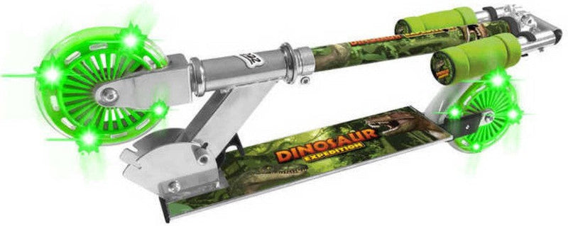 Dinosaur Scooter with 2 Light Up Wheels, Learning SPACE