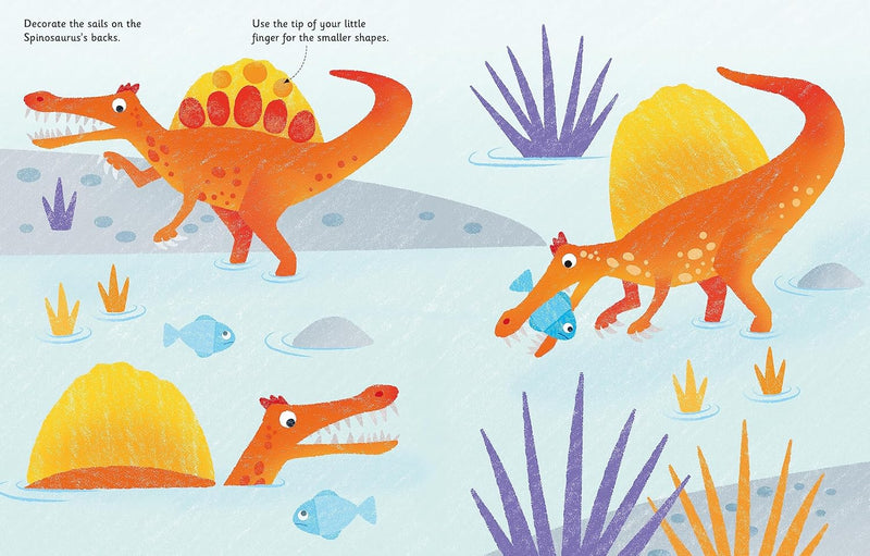 Dinosaurs Fingerprint Art - Activity Book, Learning SPACE