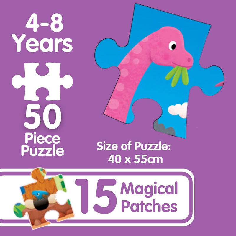 Dinosaurs Magic Puzzle - 50 Piece Jigsaw Puzzle, Learning SPACE