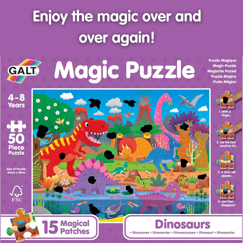 Dinosaurs Magic Puzzle - 50 Piece Jigsaw Puzzle, Learning SPACE