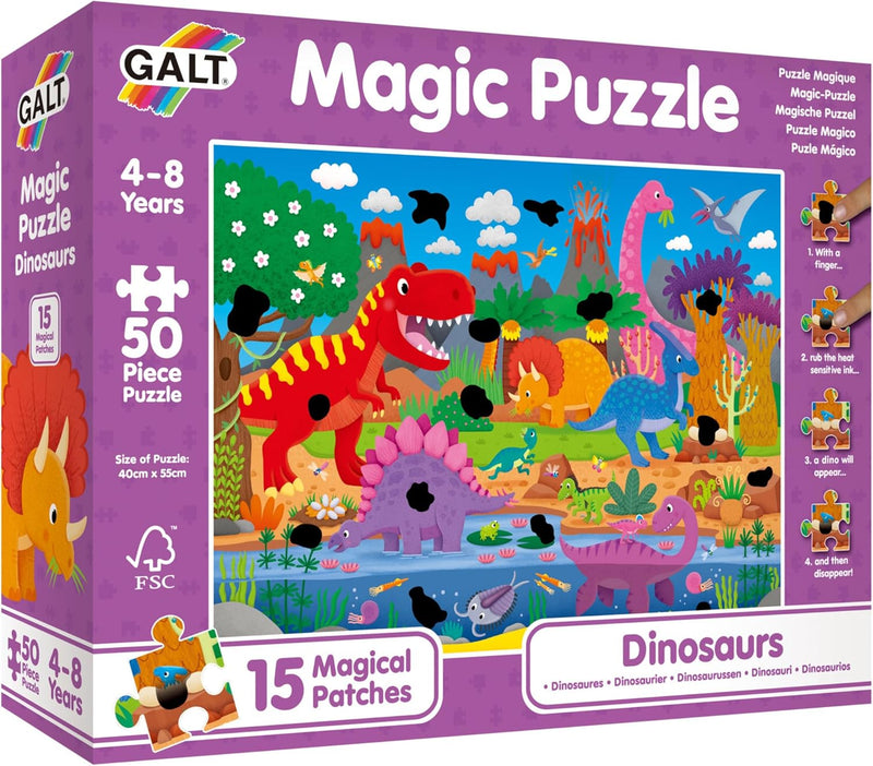 Dinosaurs Magic Puzzle - 50 Piece Jigsaw Puzzle, Learning SPACE