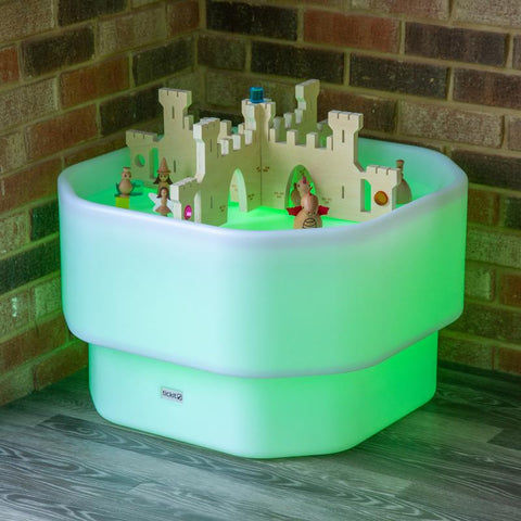 Discovery Glow Mini Tuff Table-Fine Motor Skills,Light Box Accessories,Light Boxes,Messy Play,Sensory Light Up Toys,Sensory Room Furniture,Sensory Room Lighting,Tuff Tray,Visual Sensory Toys-Learning SPACE