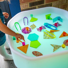 Discovery Glow Mini Tuff Table-Fine Motor Skills,Light Box Accessories,Light Boxes,Messy Play,Sensory Light Up Toys,Sensory Room Furniture,Sensory Room Lighting,Tuff Tray,Visual Sensory Toys-Learning SPACE