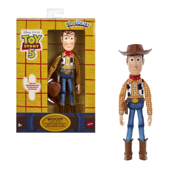 Disney and Pixar Toy Story 5 Playscale 7" Woody Ragdoll, Learning SPACE