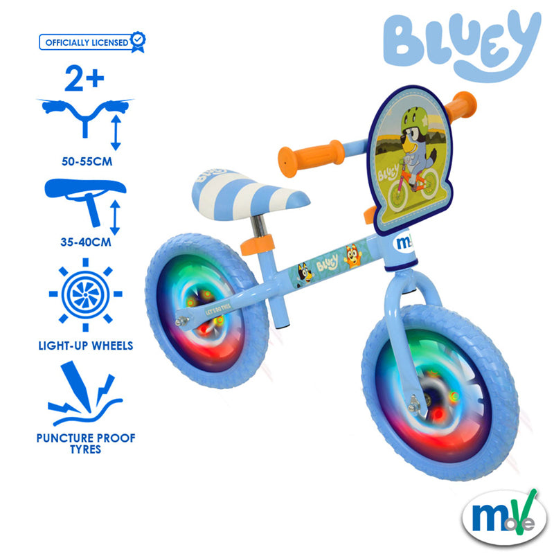 Balance Bike with Light Up Wheels 12" Bluey