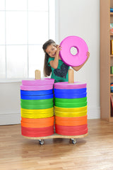 Donut™ Multi-Seat Trolley with 24 Cushions-Classroom Furniture,Classroom Packs,Dropship,Mats,Mats & Rugs,Sit Mats-Learning SPACE