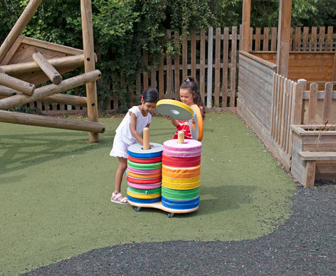 Donut™ Multi-Seat Trolley with 24 Cushions-Classroom Furniture,Classroom Packs,Mats,Mats & Rugs,Sit Mats-Learning SPACE