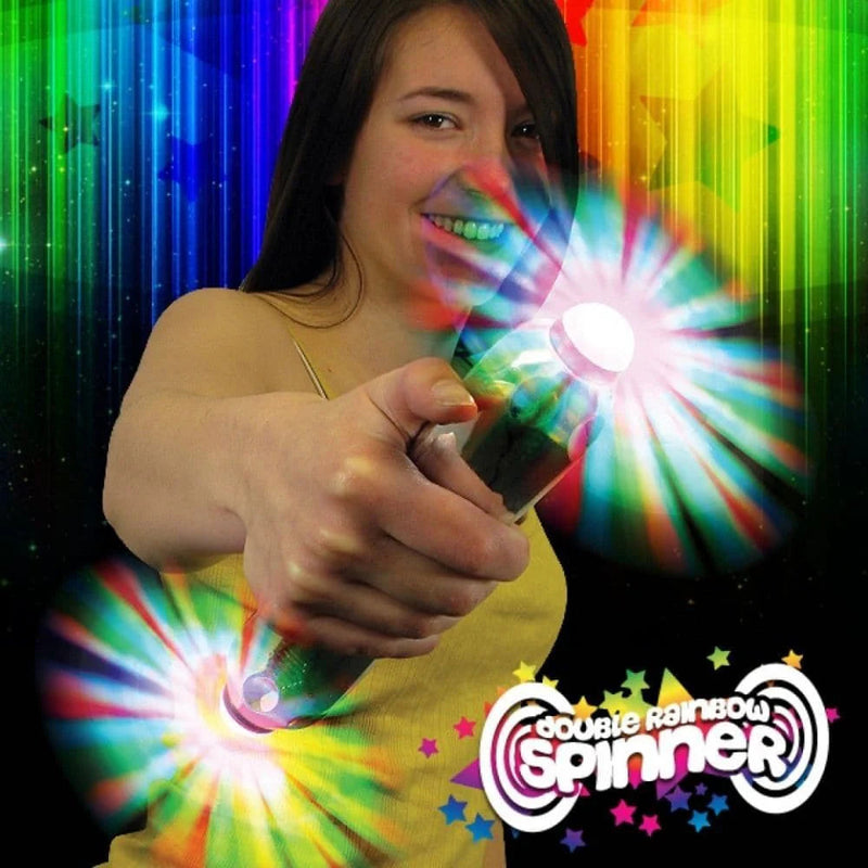 Double Rainbow Spinner Sensory Light Up Toy, Learning SPACE