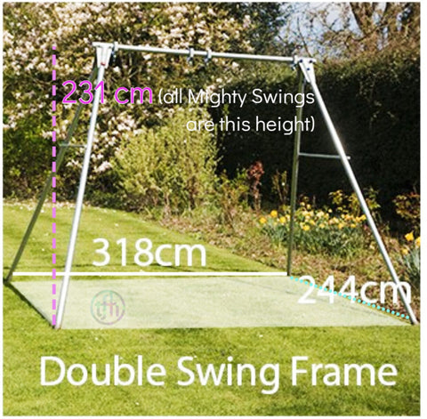 Double Swing Frame - EN1176 Certified-Outdoor Swings,Playground Equipment,Seasons,Stock,Summer,Teen & Adult Swings-Learning SPACE