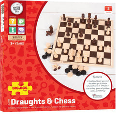 Draughts and Chess Set-Bigjigs Toys,Games & Toys,Primary Games & Toys,SCOTEXCEL,Stock,Table Top & Family Games,Teen Games-Learning SPACE