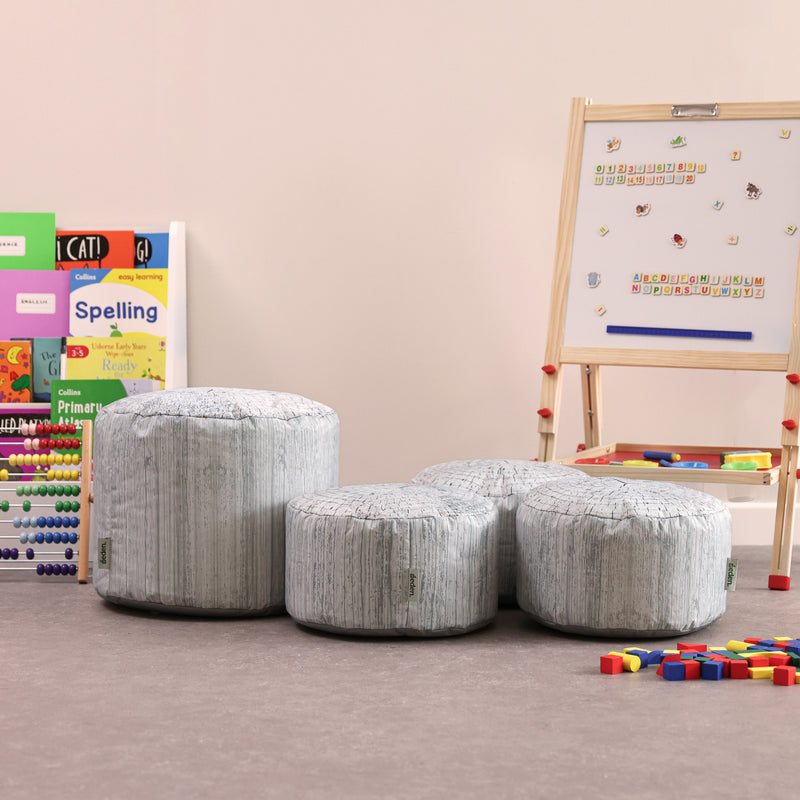 Driftwood Printed Stool Bean Bag Sets, Learning SPACE