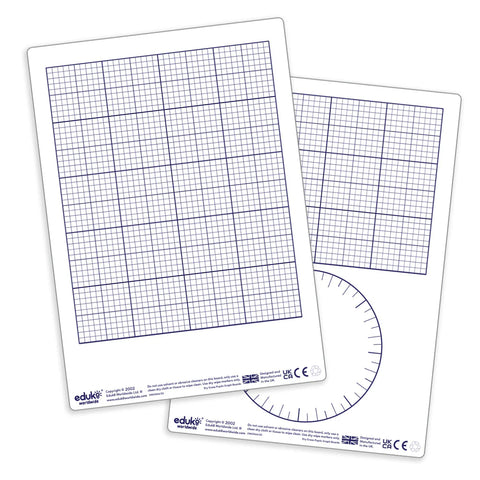 Dry Erase Graph Boards A4 Pack of 30-Early Years Maths,Educational Classroom Materials,EDUK8,Maths,Primary Maths-Learning SPACE