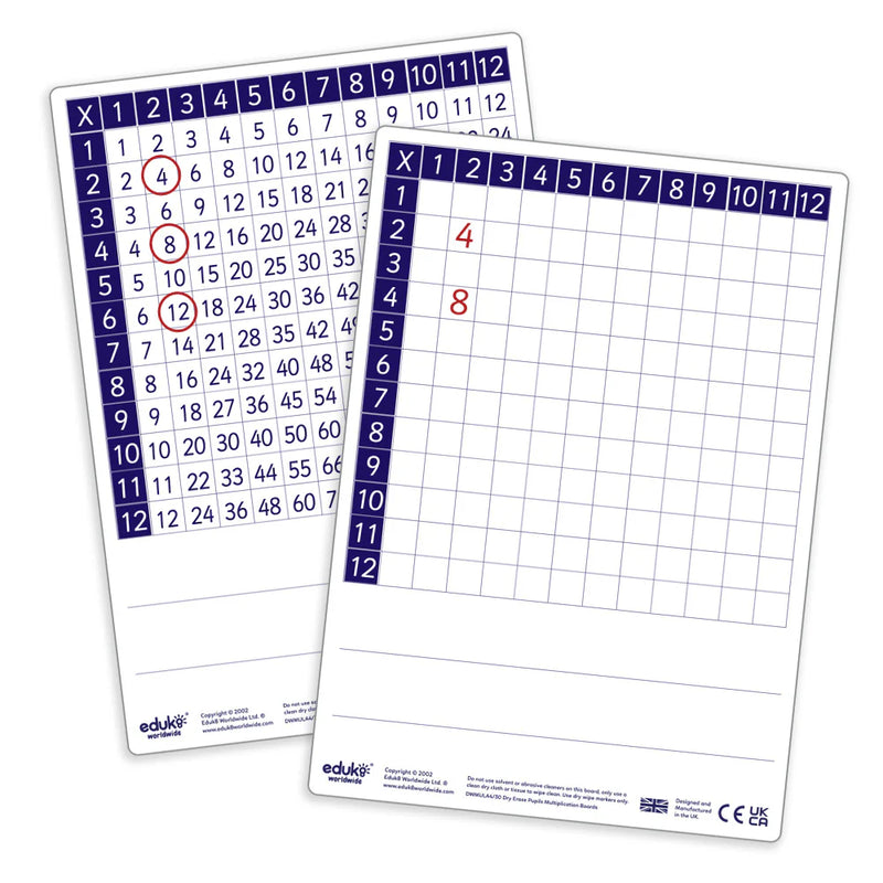 Dry Erase Multiplication Teachers Board, Learning SPACE