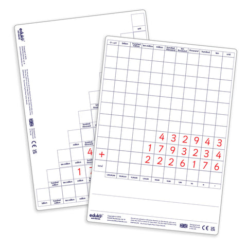 Dry Erase Place Value Pupils Boards Pack of 30-Classroom Packs,Classroom Resources,Early Years Maths,Educational Classroom Materials,EDUK8,Maths,Primary Maths-Learning SPACE