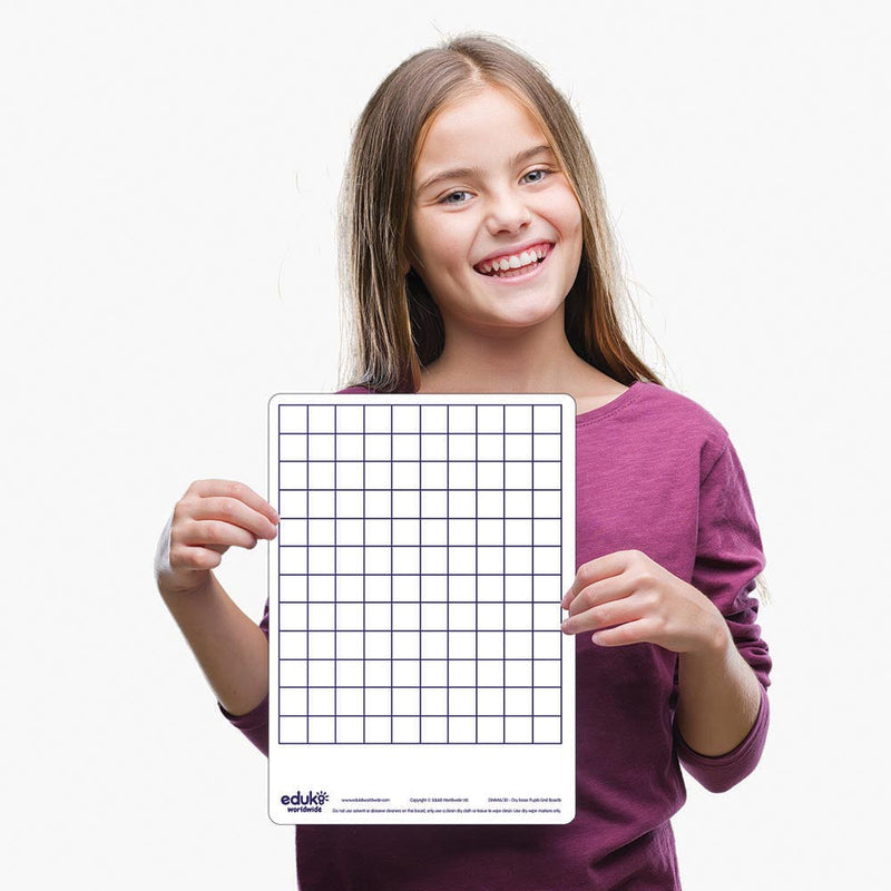 Dry Erase Pupils Grid Boards (Pack Of 30), Learning SPACE