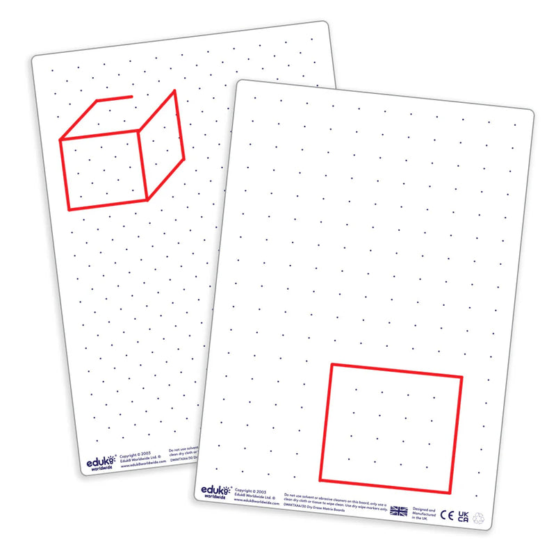 Dry Erase Pupils Matrix Boards A4 Pack of 30, Learning SPACE