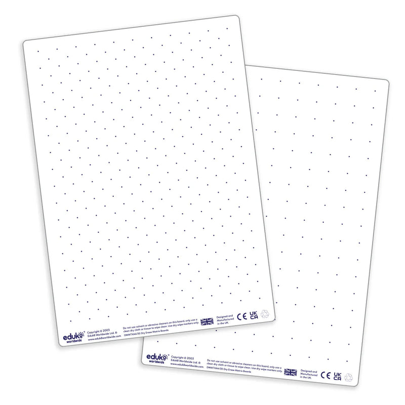 Dry Erase Pupils Matrix Boards A4 Pack of 30, Learning SPACE