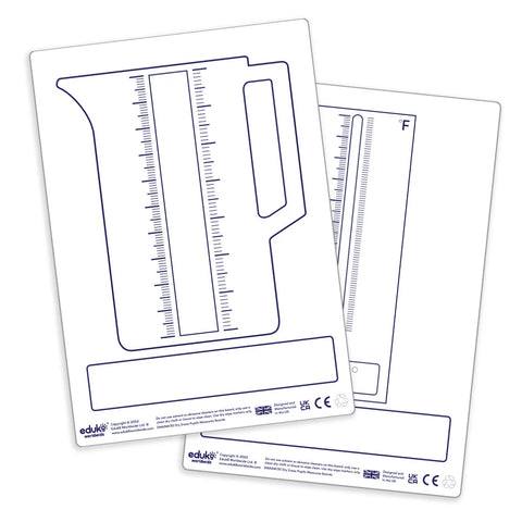 Dry Erase Pupils Measures Boards A5 Pack of 30, Learning SPACE