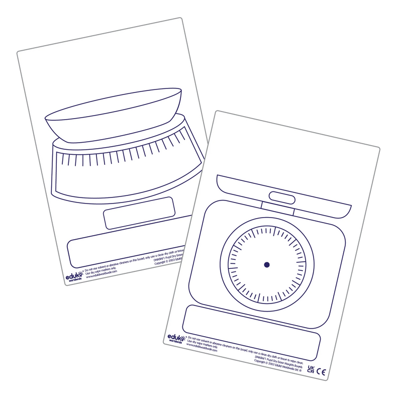 Dry Erase Pupils Weight Boards A5 Pack of 30, Learning SPACE