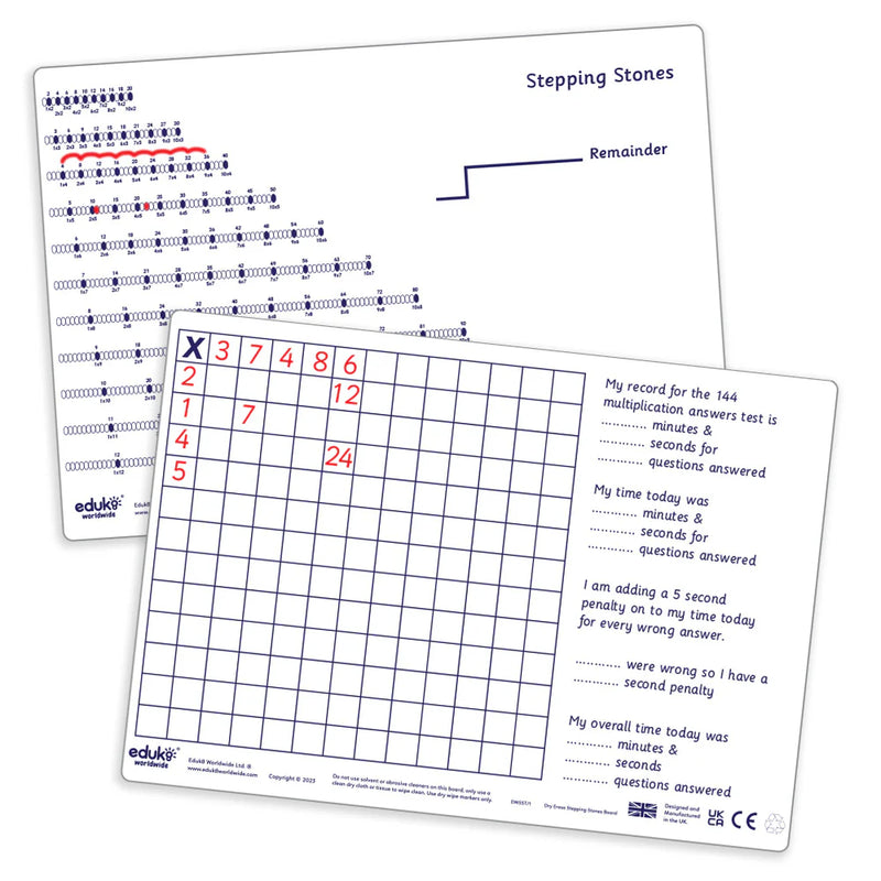 Dry Erase Stepping Stones Teacher Board, Learning SPACE
