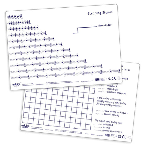 Dry Erase Stepping stones Pupils Boards Pack of 30-Classroom Packs,Classroom Resources,Early Years Maths,Educational Classroom Materials,EDUK8,Learning Resources,Maths,Primary Maths-Learning SPACE