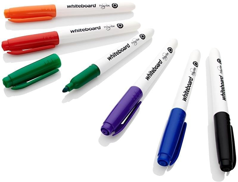 Dry Wipe Coloured Whiteboard Markers - 8-Pack, Learning SPACE