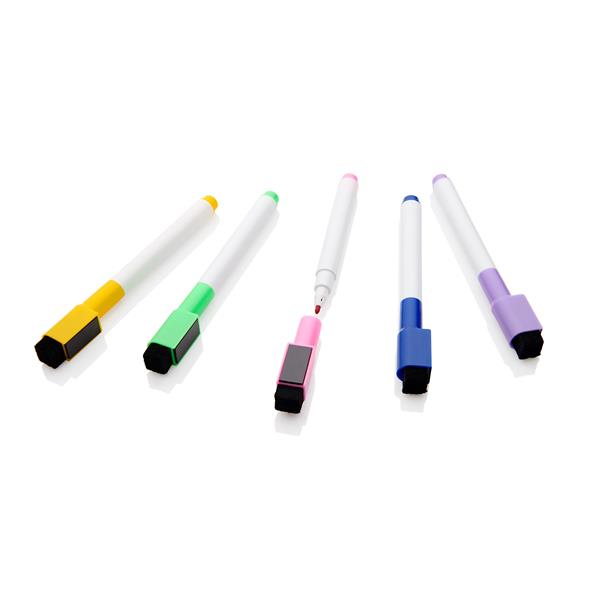 Drywipe Markers With Eraser Lid - Coloured, Learning SPACE