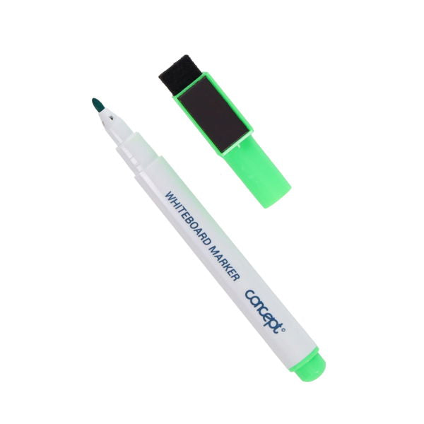 Drywipe Markers With Eraser Lid - Coloured, Learning SPACE