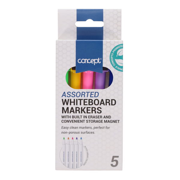 Drywipe Markers With Eraser Lid - Coloured, Learning SPACE