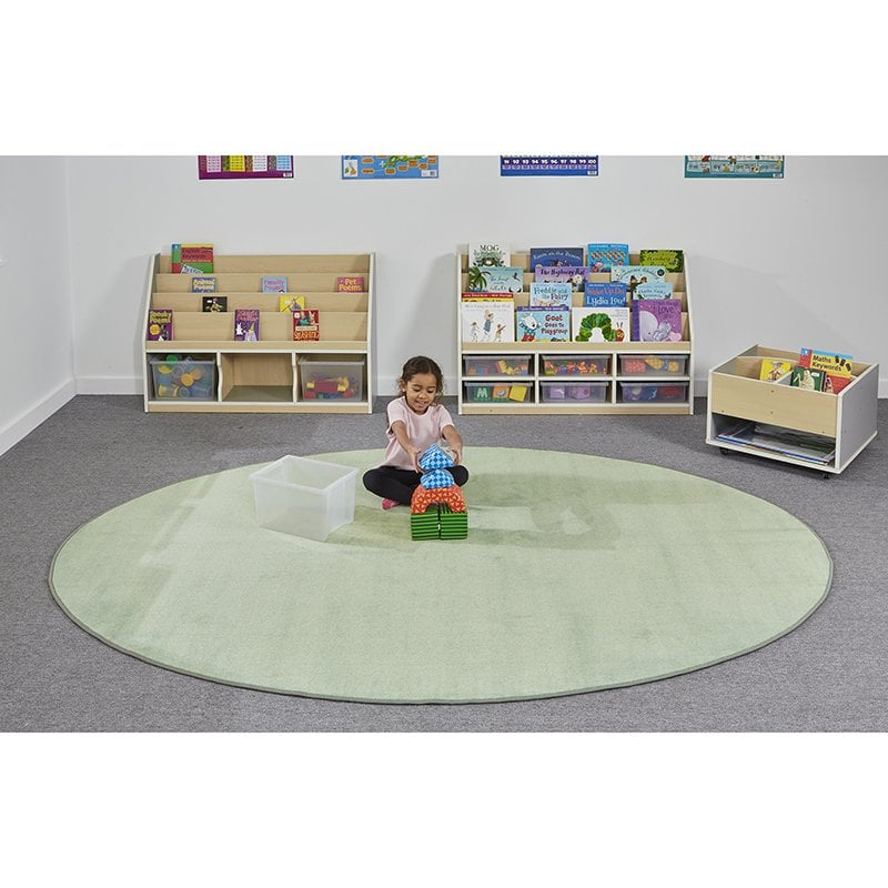 Durable & Comfortable Fern Oval Rug, Learning SPACE